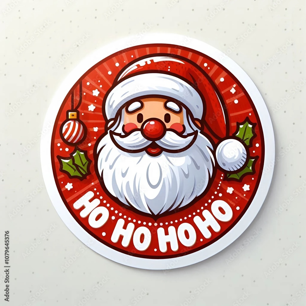 santa claus christmas round card santa claus christmas round card