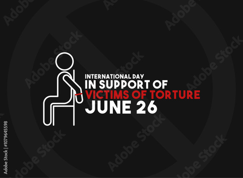 Vector Illustration of International Day in Support of Victims of Torture. June 26. Flat design vector. Poster, banner, card, background.