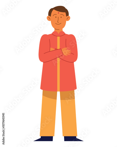 hindu man in traditional clothes