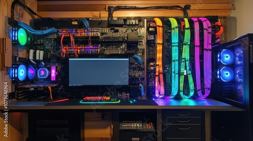 RGB-Lit Gaming PC Setup photo