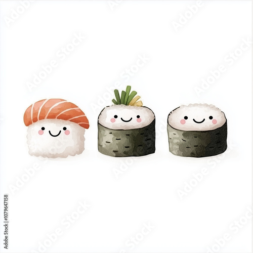 Adorable Sushi Trio: Three ...