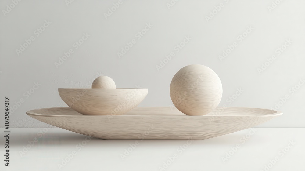 Minimalist Balance Scale with Spheres of Varying Sizes Minimalist Balance Scale with Spheres of Varying Sizes