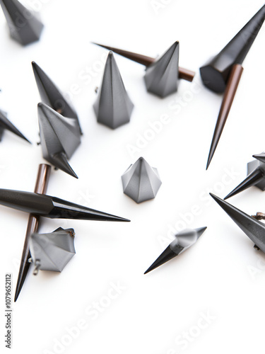 Sharp spikes on a white background