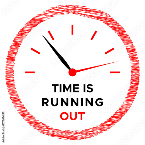 Time is running out clock concept don't waste time vector isolated 