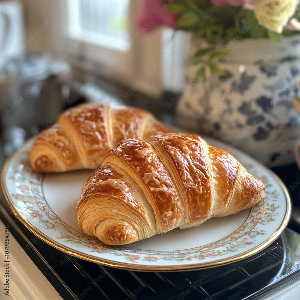 croissant and coffee