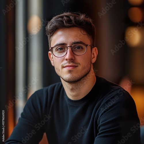 Portrait of a Young Man in Glasses - Casual Fashion Photography