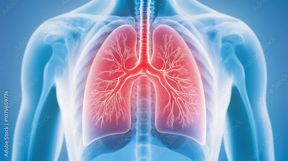 Detailed X Ray Image of the Respiratory System Anatomy Showcasing the Lungs Bronchial Tubes and Other Key Components of the Human Respiratory System Detailed X Ray Image of the Respiratory System Anatomy Showcasing the Lungs Bronchial Tubes and Other Key Components of the Human Respiratory System