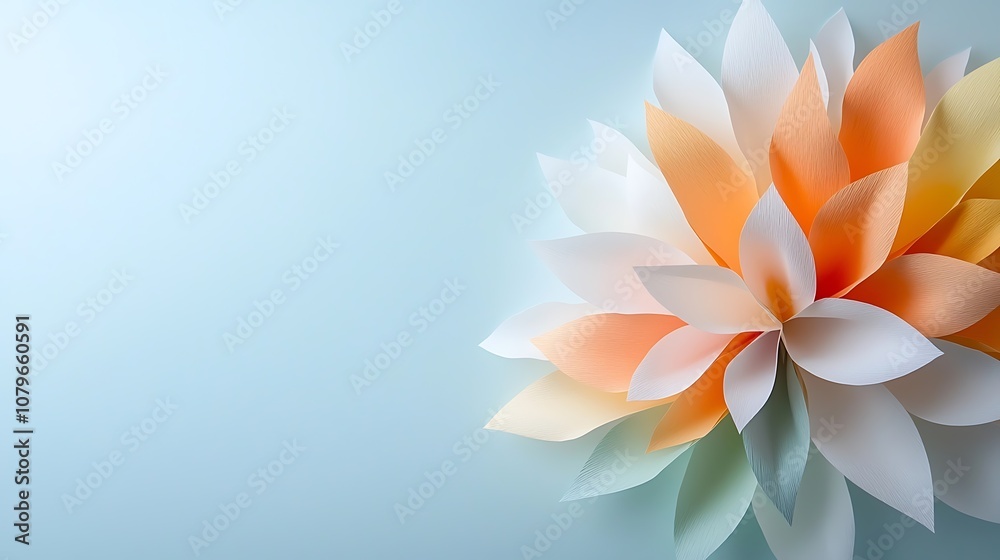 Fototapeta premium Captivating pastel colored floral bloom with delicate petals in soft focus nature background