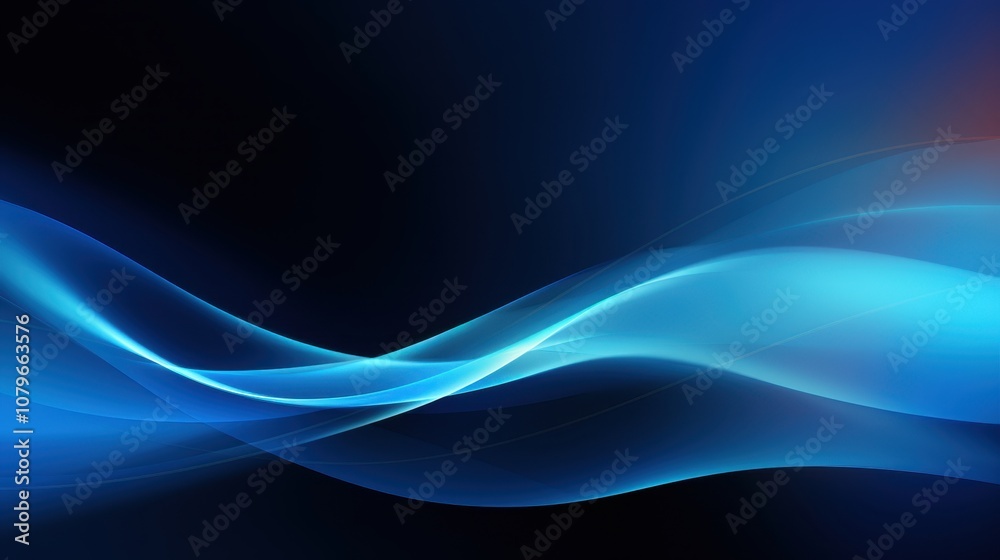Abstract Blue and Black Wavy Background Abstract Blue and Black Wavy Background