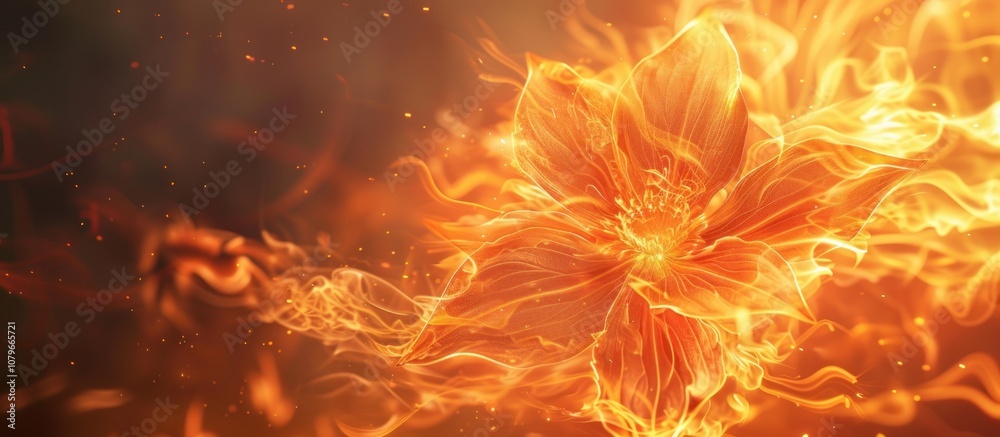 Fiery Flower Blossom in Flames Fiery Flower Blossom in Flames