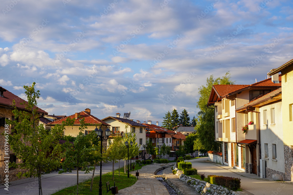Pirin Street at Golden Hour, Bansko, Bulgaria Pirin Street at Golden Hour, Bansko, Bulgaria