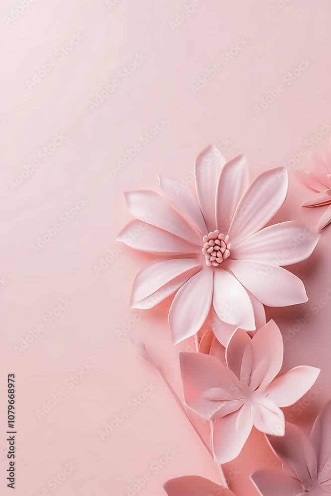Beauty pink flower on pink background Beauty pink flower on pink background