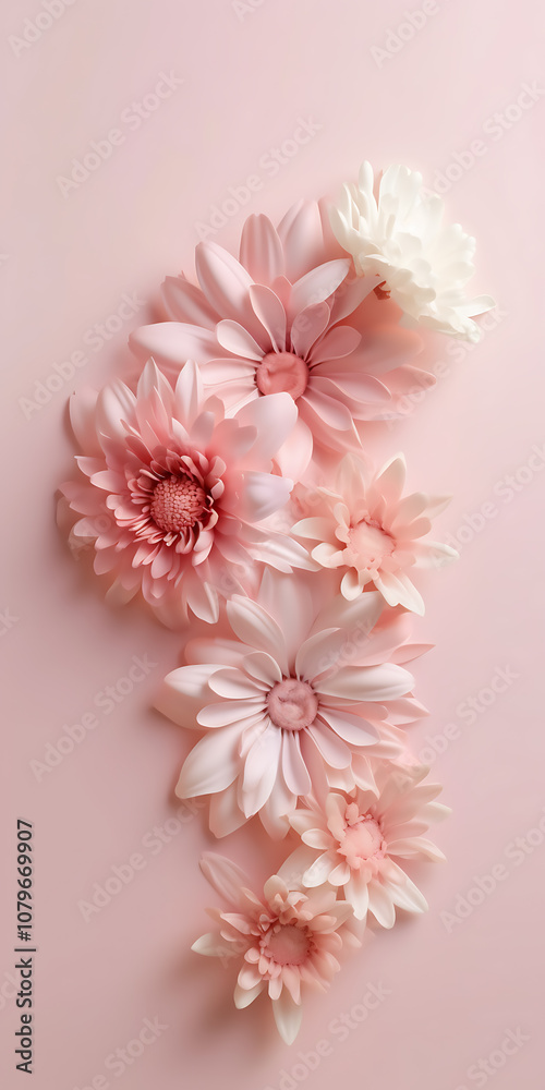 Beauty pink flower on pink background Beauty pink flower on pink background