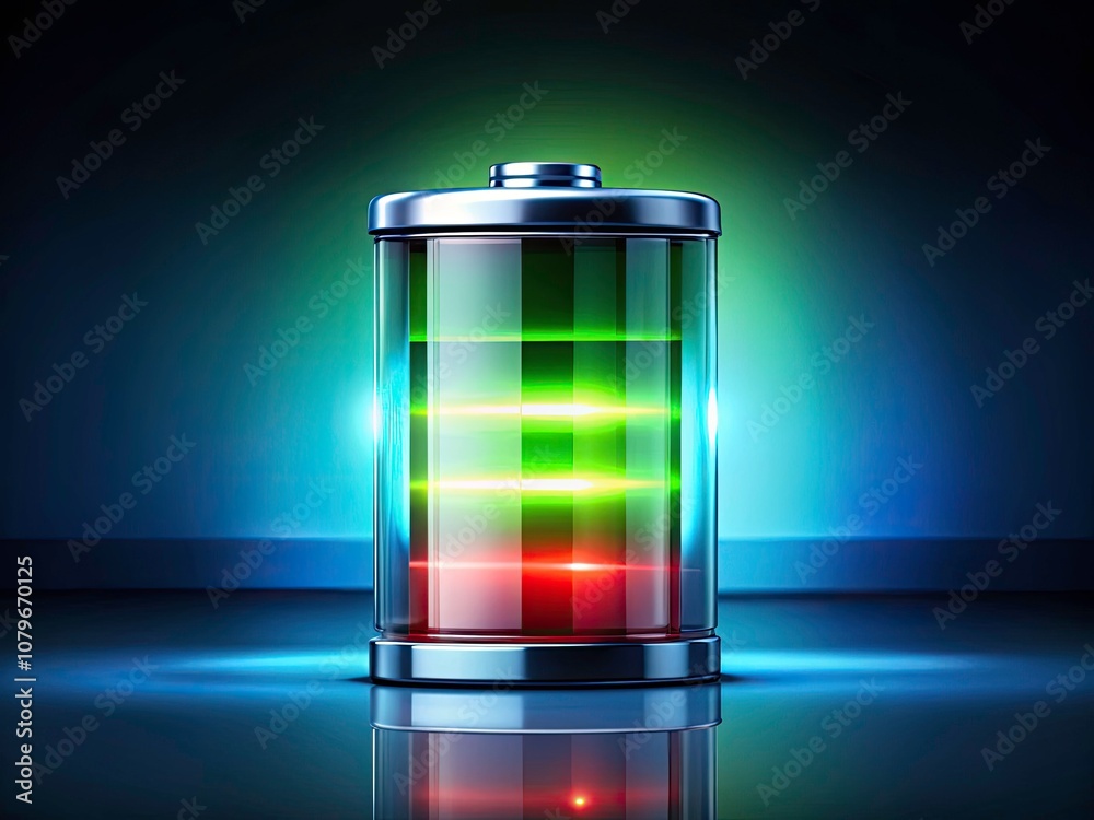 Fully Charged Battery Icon Representing Maximum Power, Energy, Technology, and Efficiency in Modern Life - High-Quality Portrait Photography for Digital Art and Illustrations