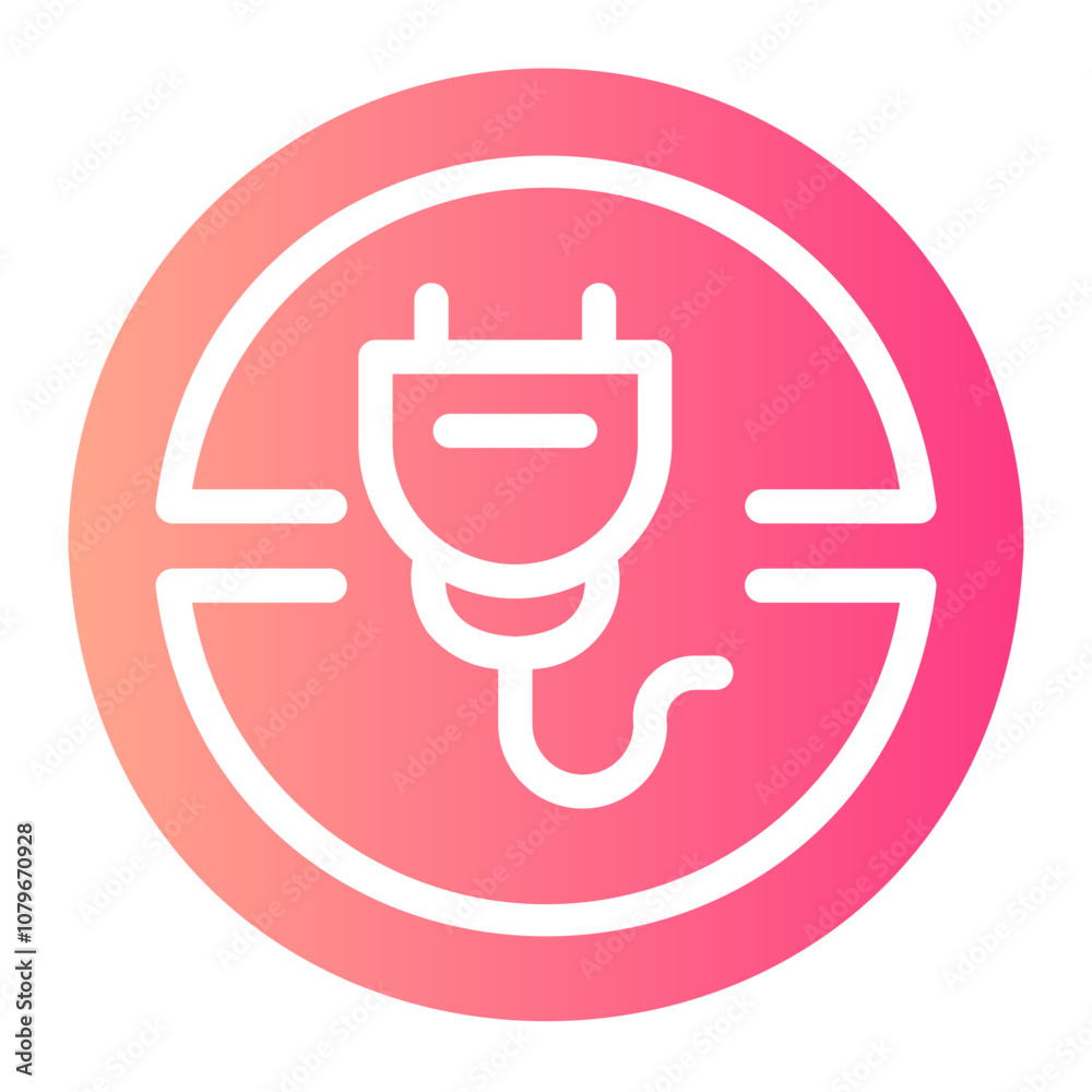 no plug Gradient icon no plug Gradient icon