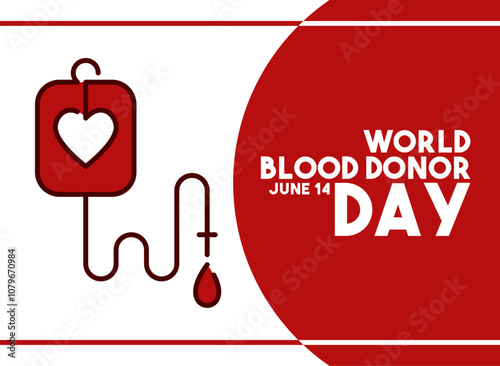 World Blood Donor Day. June 14. Abstract design vector. Flat design vector.