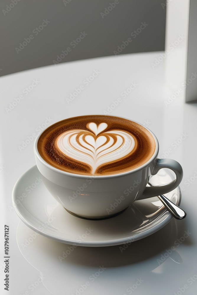 Fototapeta premium cup of coffee o white table