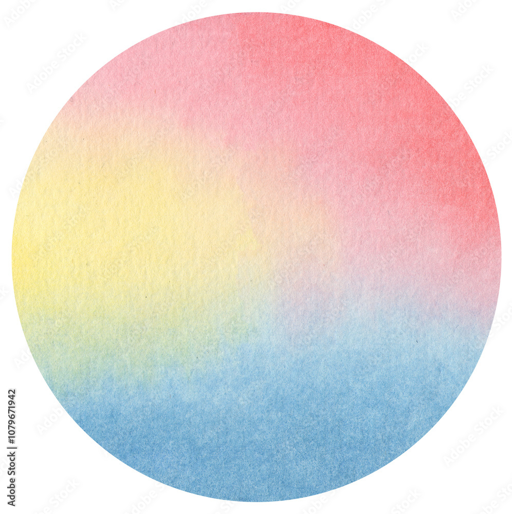 Watercolor hand painted circles rainbow gradient texture. Watercolour circle elements for design. Watercolor hand painted circles rainbow gradient texture. Watercolour circle elements for design.