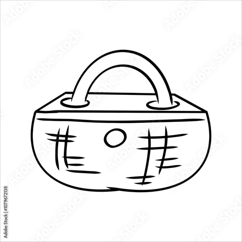 wicker basket  doodle