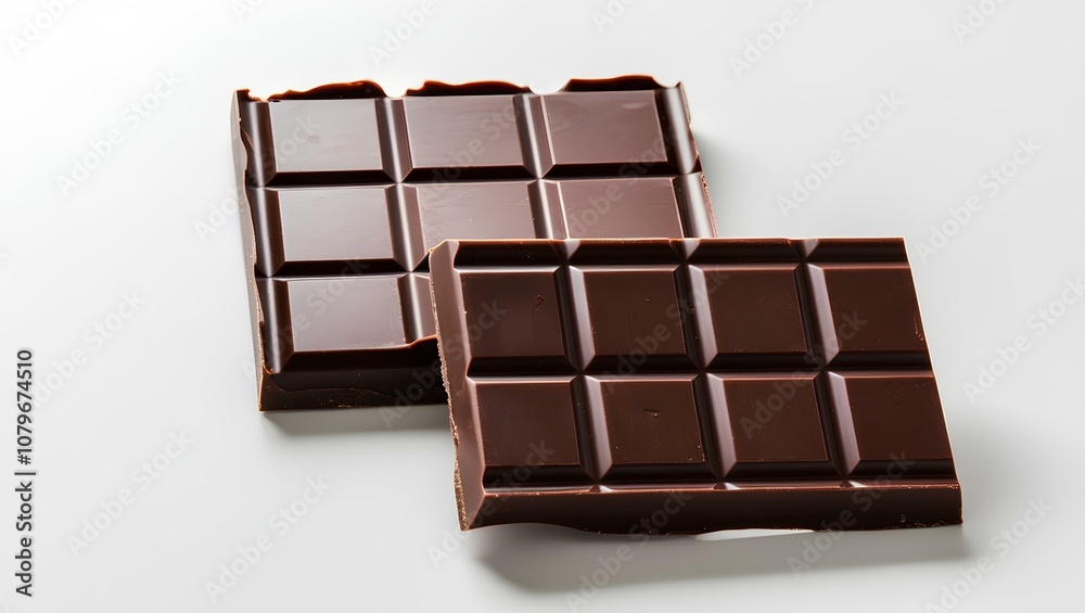 chocolate bar on white background