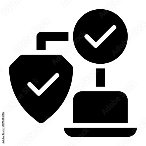 endpoint security, endpoint protection, computer security, cyber security, computer protection, it security solid or glyph icon
