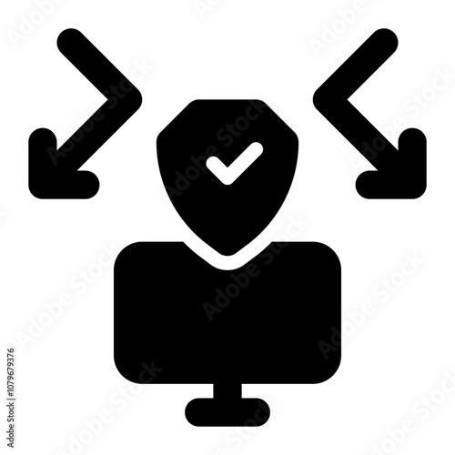 intrusion prevention system, ips, block, protection system, computer security, cyber security solid or glyph icon