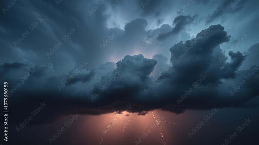 Dark storm clouds gathering in the sky, threatening heavy rain and lightning, weather, dramatic Dark storm clouds gathering in the sky, threatening heavy rain and lightning, weather, dramatic