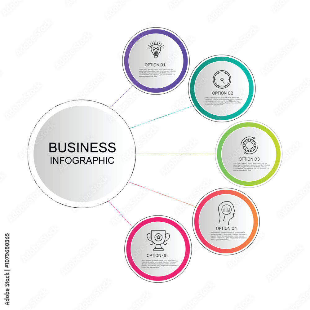 Circle infographics elements design. Abstract business workflow Circle infographics elements design. Abstract business workflow