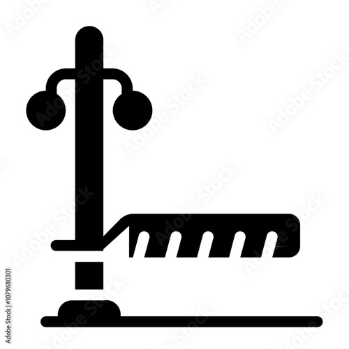 Obraz na plátně level crossing Solid icon