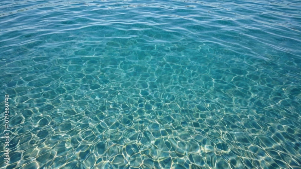 A serene and mesmerizing background of crystal clear water glistening under the sunlight, aqua, calm A serene and mesmerizing background of crystal clear water glistening under the sunlight, aqua, calm