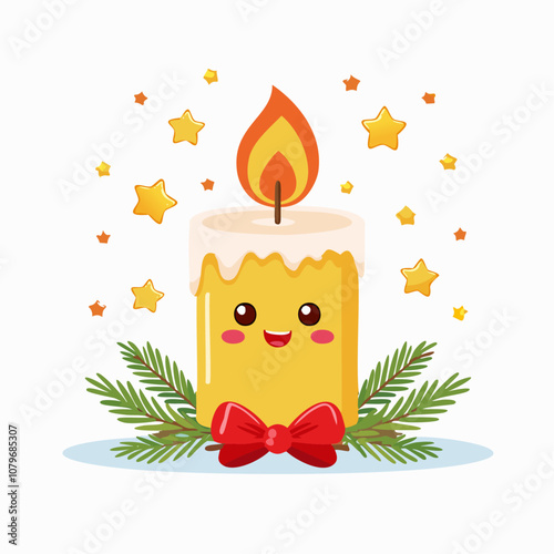 Candle Cute Christmas Winter Decoration Ornament Cartoon Character