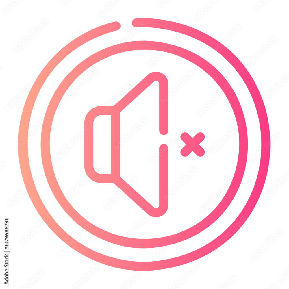 no sound Line Gradient Icon no sound Line Gradient Icon