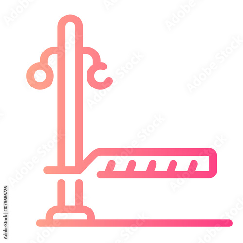 Fotografie level crossing Line Gradient Icon
