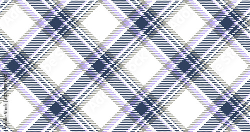Vector checkered pattern. Tartan, textured seamless twill for flannel shirts, duvet covers, other autumn winter textile mills. Vector Format


