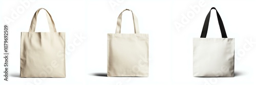 Three stylish tote bags in neutral colors, perfect for shopping or casual outings.