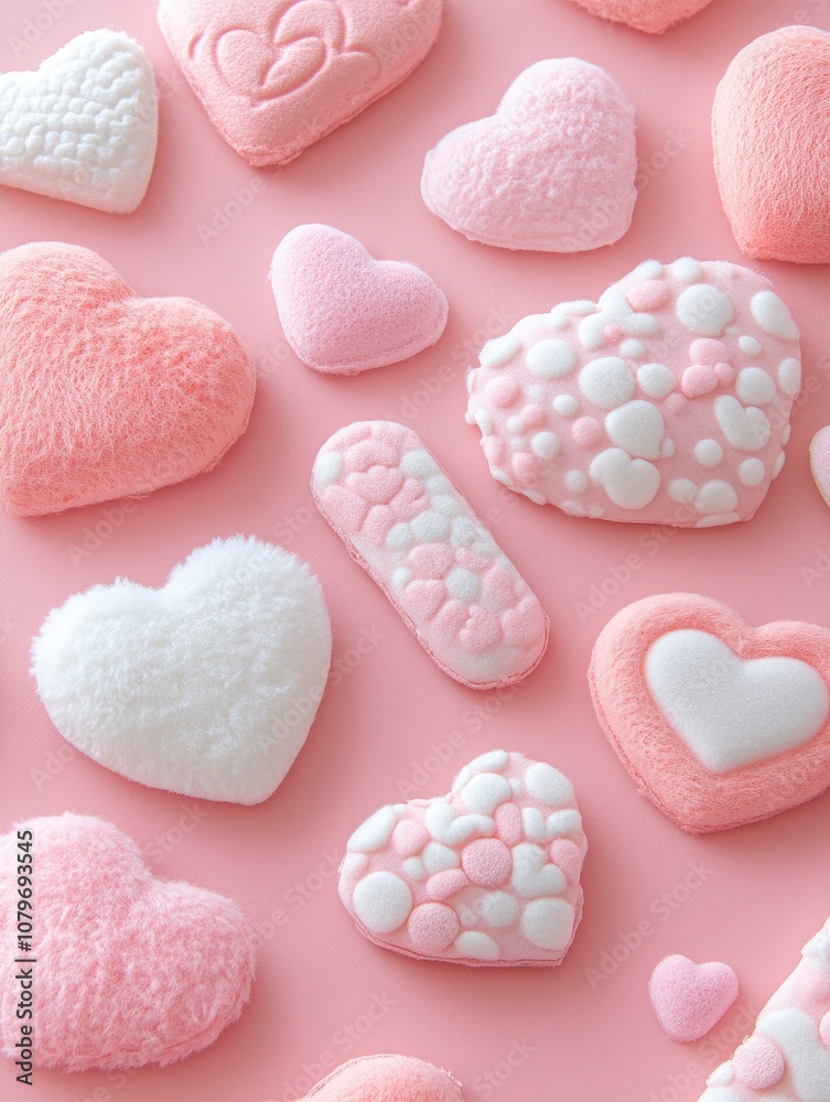 A phone wallpaper with a pastel aesthetic, featuring a pink and white heart pattern, a pink background, with generative ai A phone wallpaper with a pastel aesthetic, featuring a pink and white heart pattern, a pink background, with generative ai