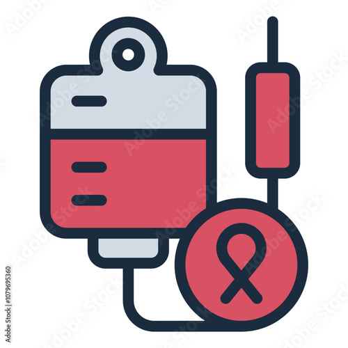 IV Drip for Chemotherapy filled line icon
