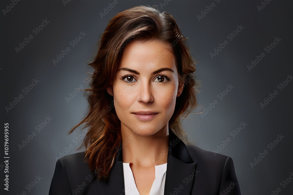 professional headshot a businesswoman in a suit looking directly professional headshot a businesswoman in a suit looking directly