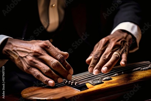 skilled musician a musicians hands playing an instrument