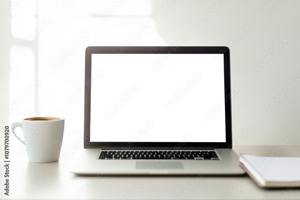 A high-resolution laptop with an open coding editor, sitting on a minimalist desk beside a cup of coffee and a notebook, perfect for a developer's workspace A high-resolution laptop with an open coding editor, sitting on a minimalist desk beside a cup of coffee and a notebook, perfect for a developer's workspace