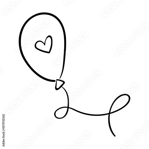 Love heart baloon