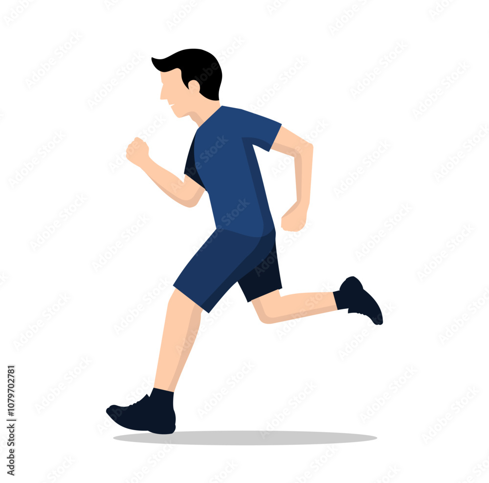 Man Jogging Design Illustration vector eps format suitable for your design needs logo illustration animation etc Man Jogging Design Illustration vector eps format suitable for your design needs logo illustration animation etc