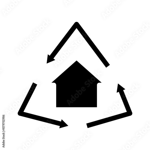 green home renovation icon