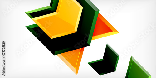 Free Download Vector 3d arrow techno design template - GFXLoad