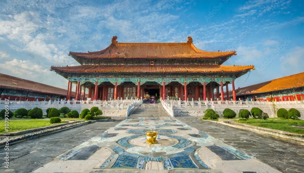 Obraz premium The Architectural Grandeur of the National Palace Museum in Taipei