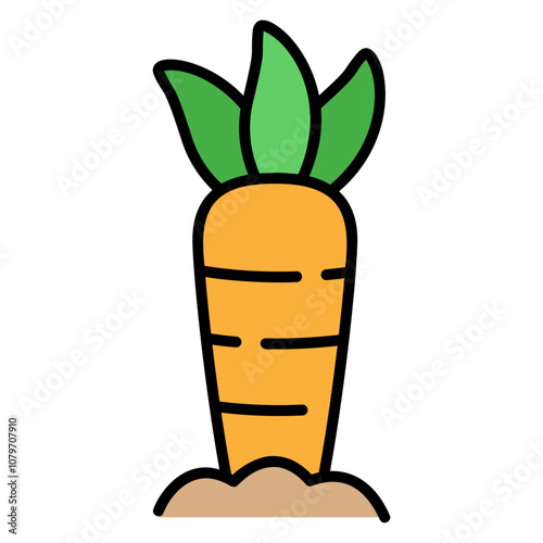 Illustration of Carrot Filled Icon