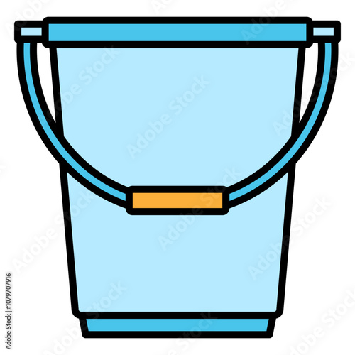 Illustration of Bucket Filled Icon