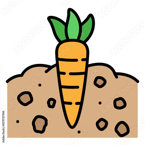 Illustration of Carrot Filled Icon