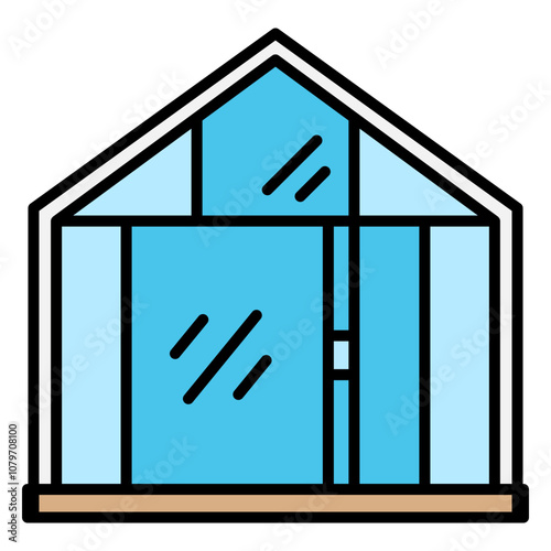 Illustration of Greenhouse Filled Icon