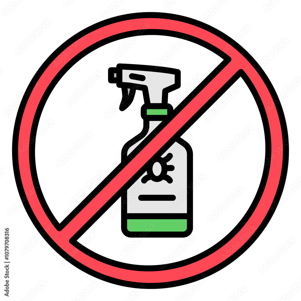 Illustration of No Pesticide Filled Icon Illustration of No Pesticide Filled Icon